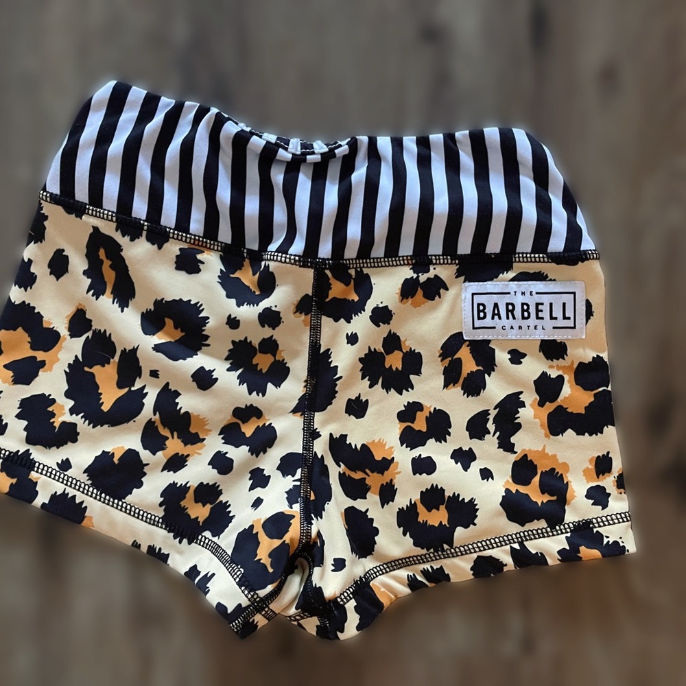 Barbell Apparel Leopard Print Shorts